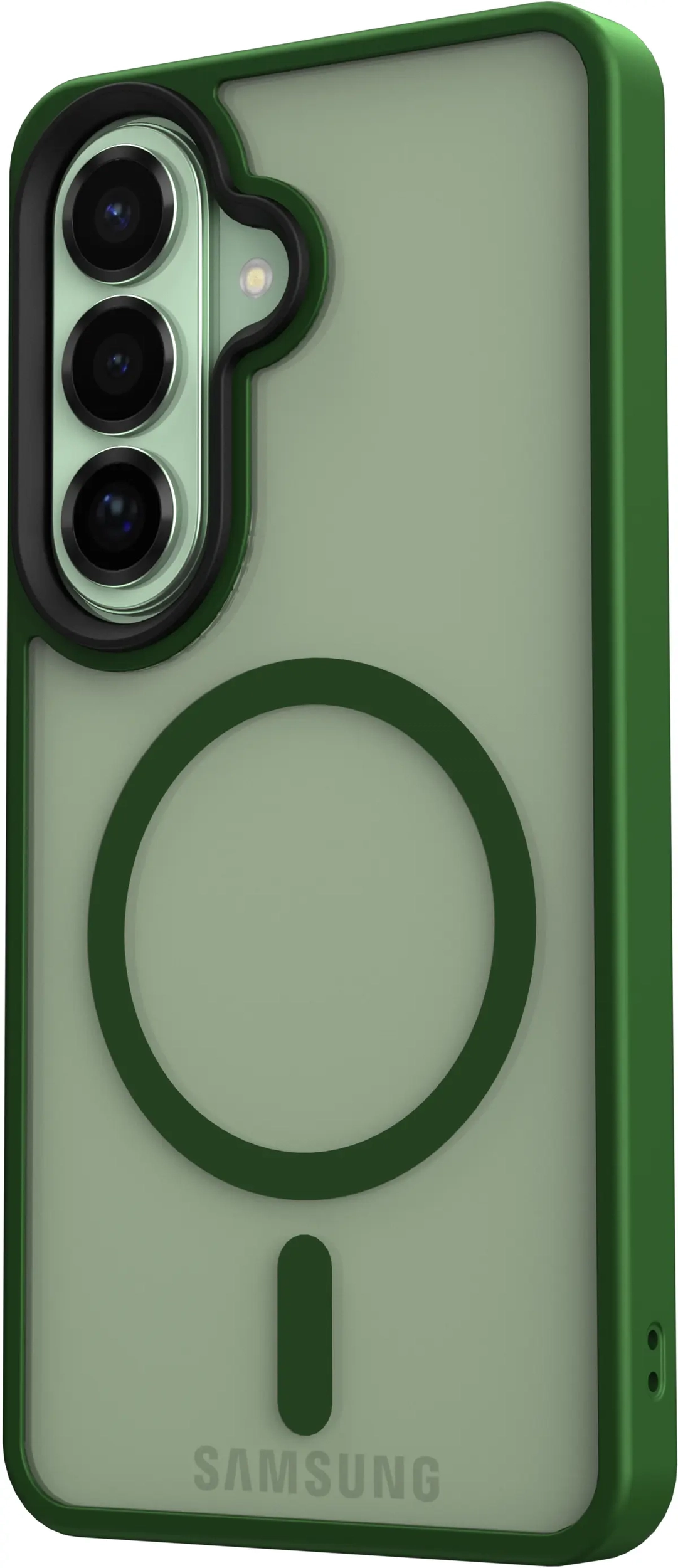 Samsung Galaxy S26 Hoesje met MagSafe Back Cover Matte Groen afbeelding 11