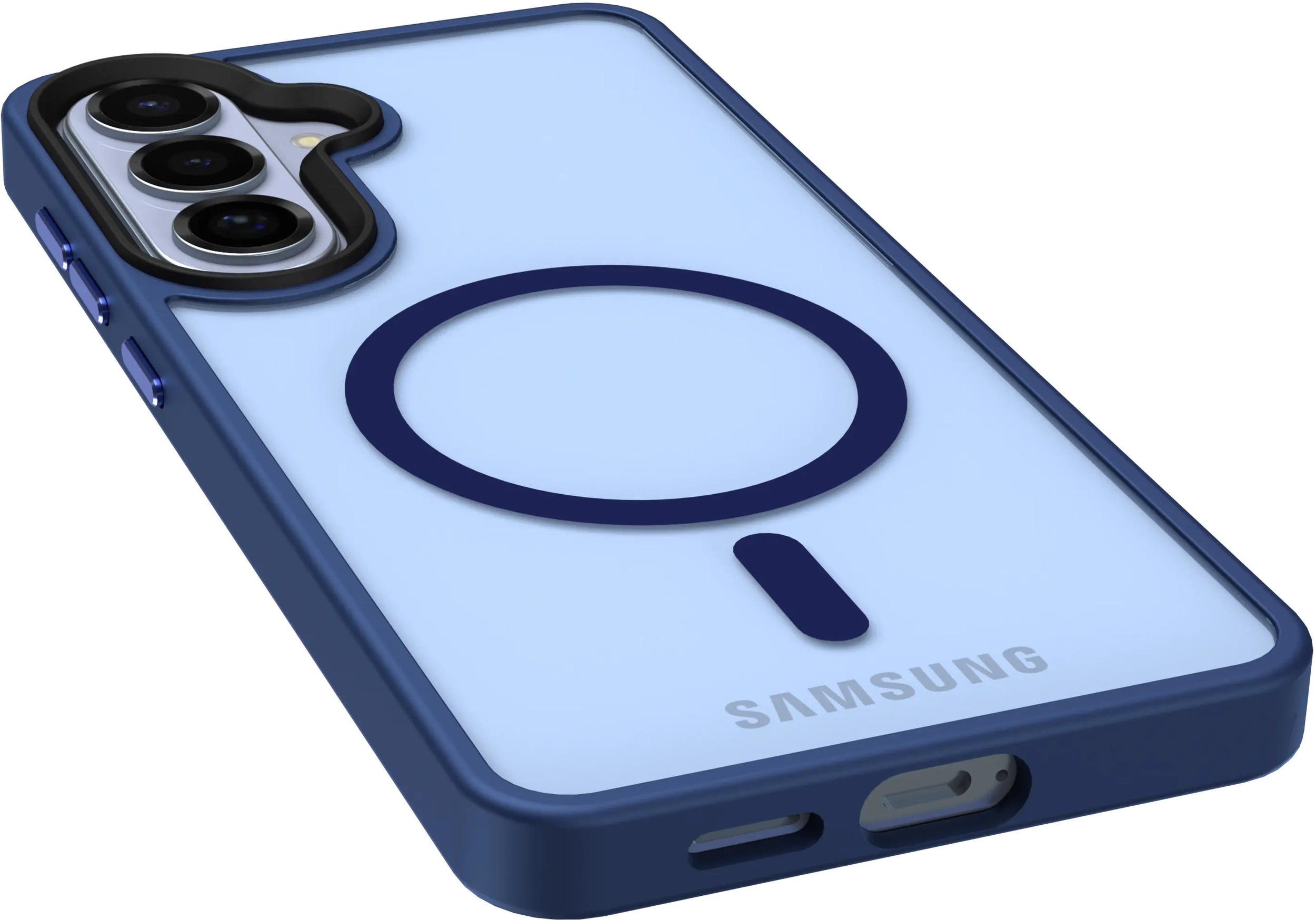 Samsung Galaxy S26 Plus Hoesje met MagSafe Back Cover Matte Blauw afbeelding 17
