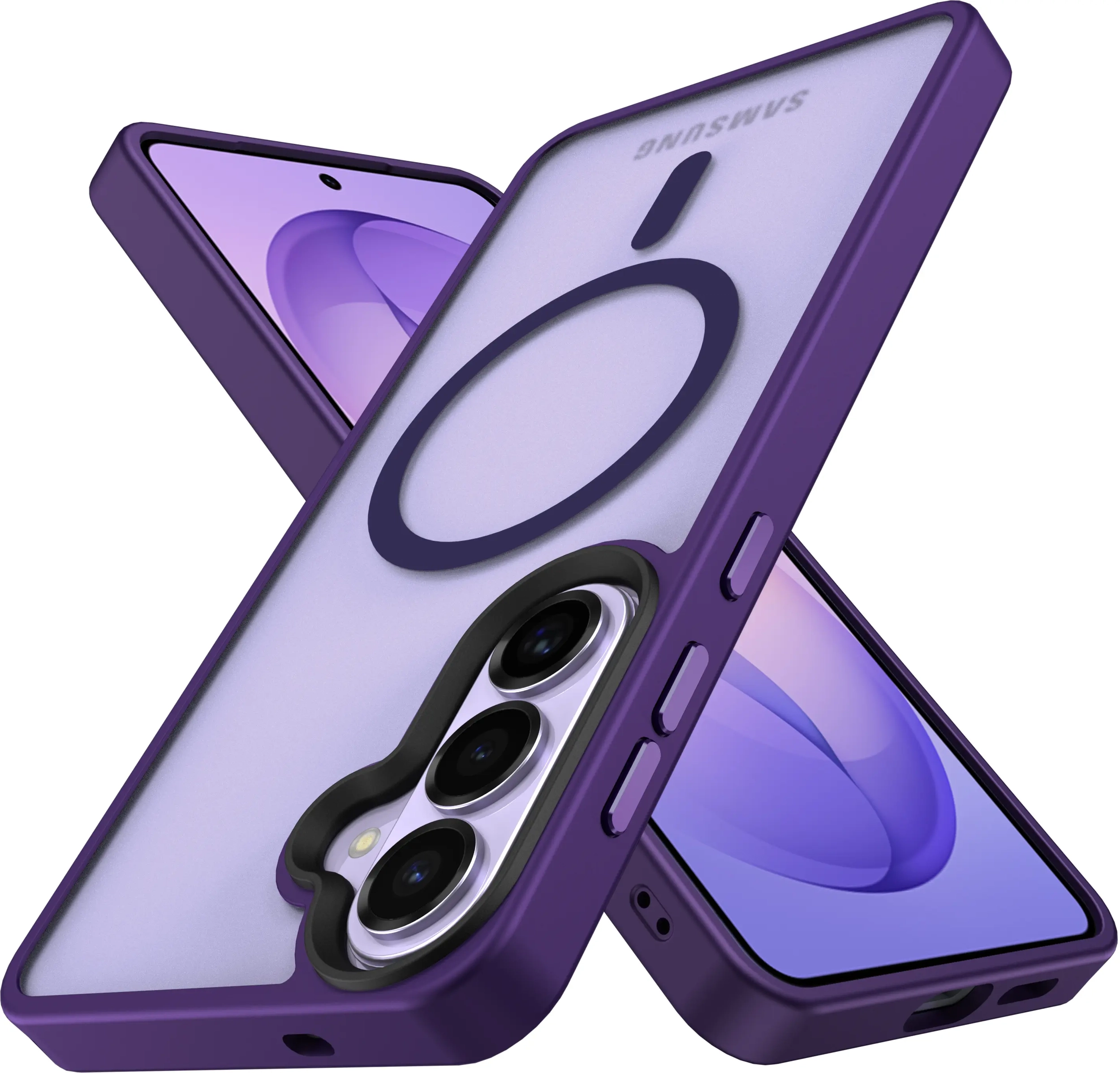 Samsung Galaxy S26 Plus Hoesje met MagSafe Back Cover Matte Paars afbeelding 9