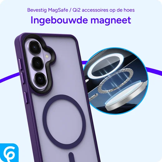 Samsung Galaxy S26 Plus Hoesje met MagSafe Back Cover Matte Paars afbeelding 5