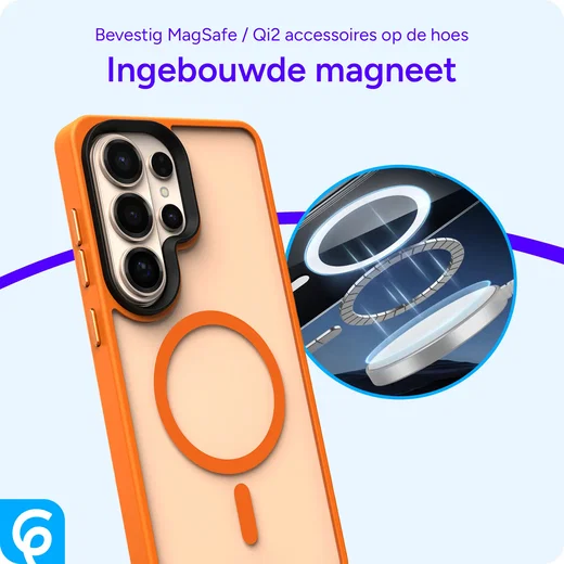 Samsung Galaxy S26 Ultra Hoesje met MagSafe Back Cover Matte Oranje afbeelding 7