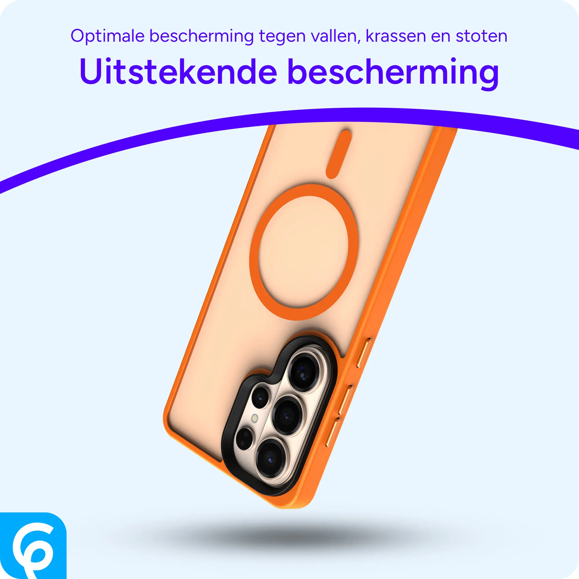 Samsung Galaxy S26 Ultra Hoesje met MagSafe Back Cover Matte Oranje afbeelding 4