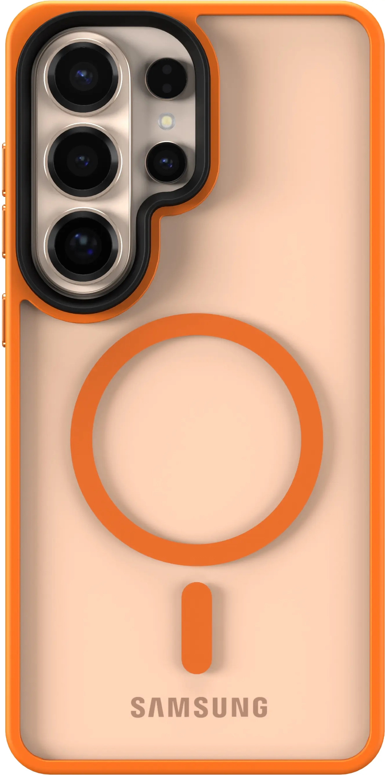 Samsung Galaxy S26 Ultra Hoesje met MagSafe Back Cover Matte Oranje afbeelding 13