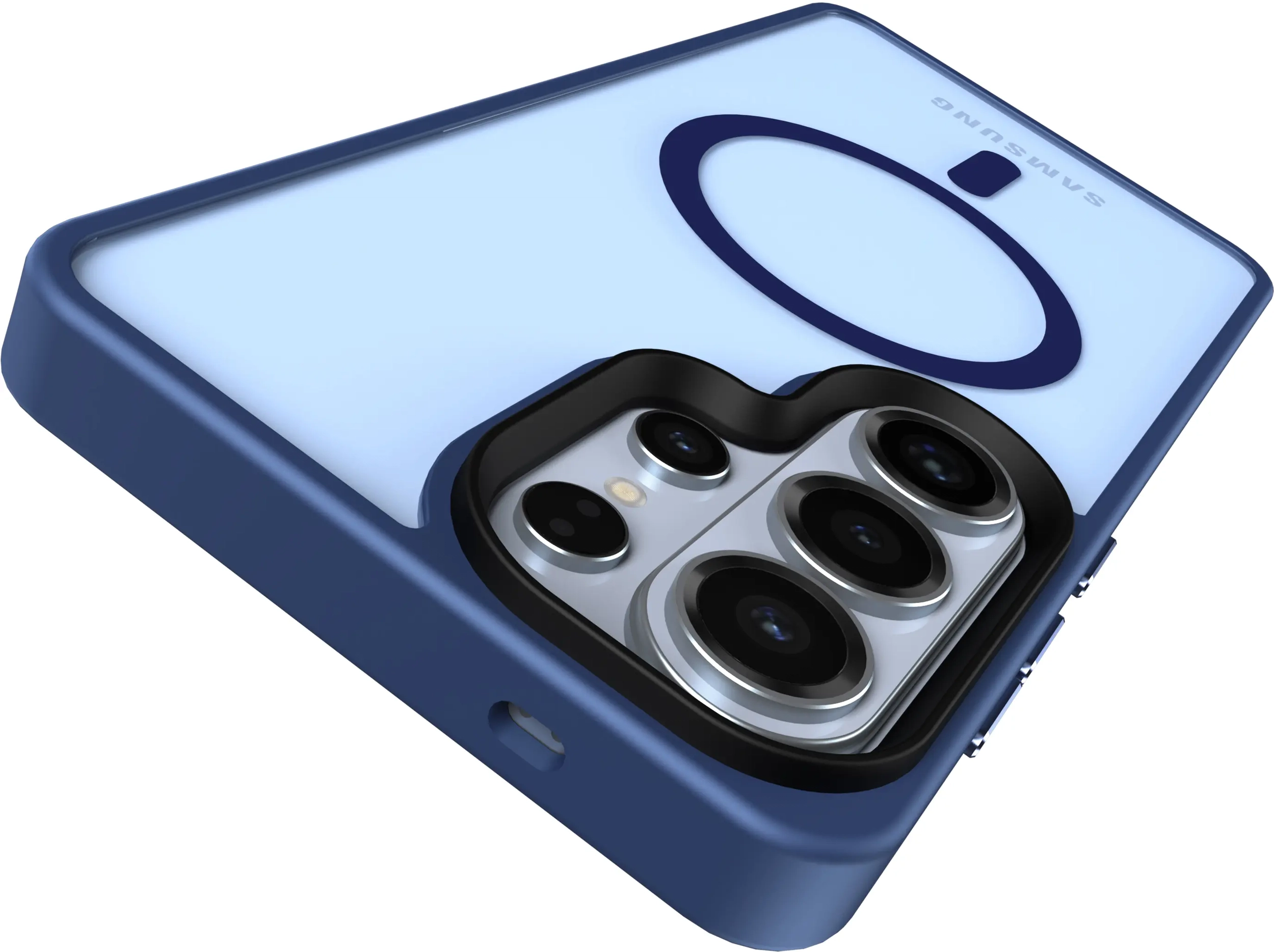 Samsung Galaxy S26 Ultra Hoesje met MagSafe Back Cover Matte Blauw afbeelding 14