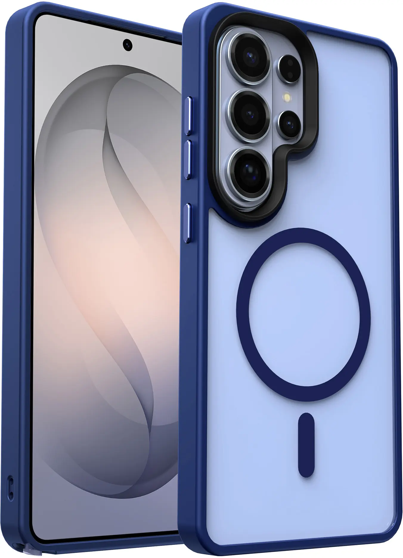 Samsung Galaxy S26 Ultra Hoesje met MagSafe Back Cover Matte Blauw afbeelding 1