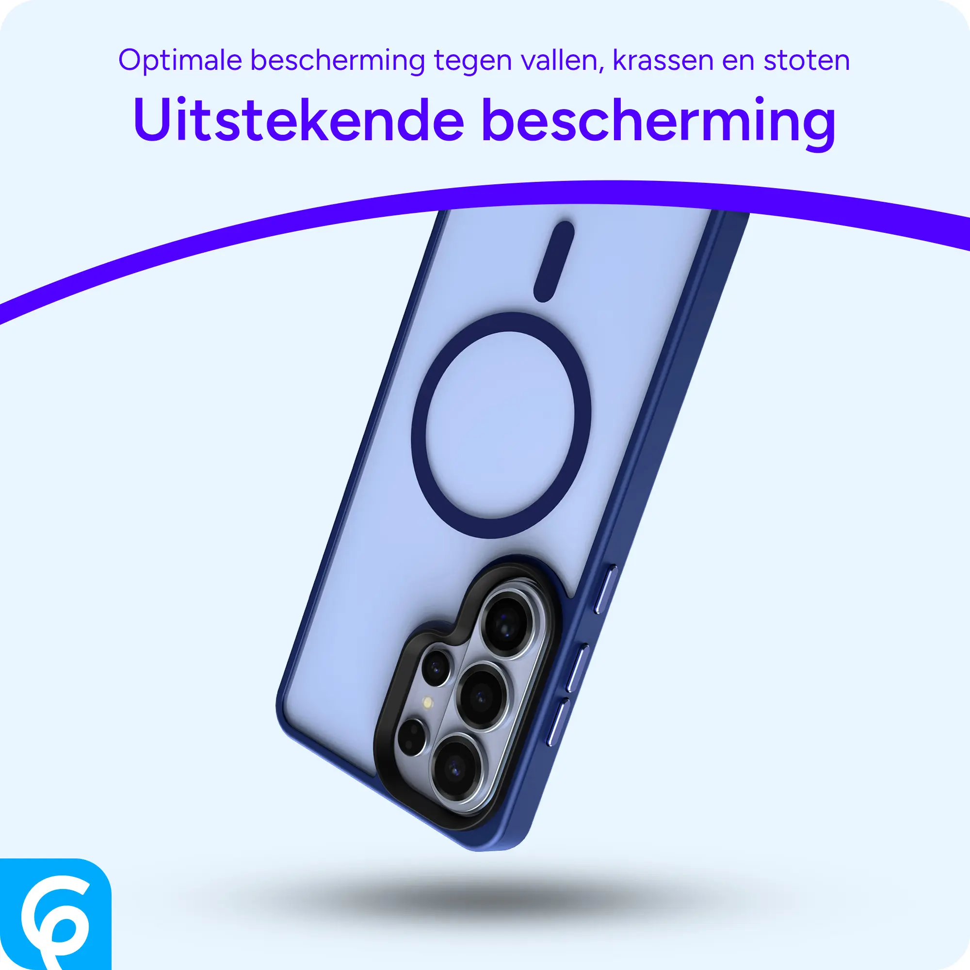 Samsung Galaxy S26 Ultra Hoesje met MagSafe Back Cover Matte Blauw afbeelding 4