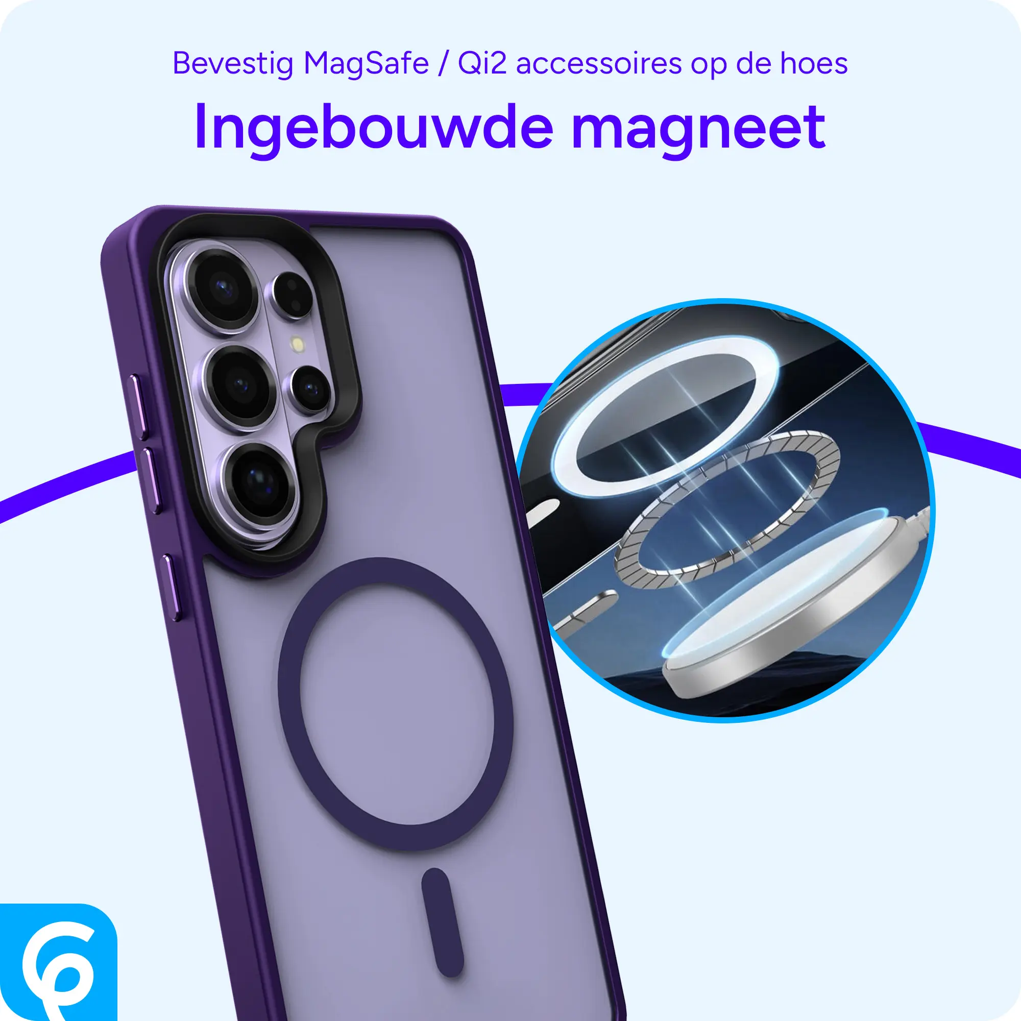 Samsung Galaxy S26 Ultra Hoesje met MagSafe Back Cover Matte Paars afbeelding 5