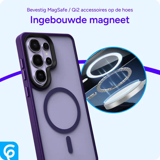 Samsung Galaxy S26 Ultra Hoesje met MagSafe Back Cover Matte Paars afbeelding 5
