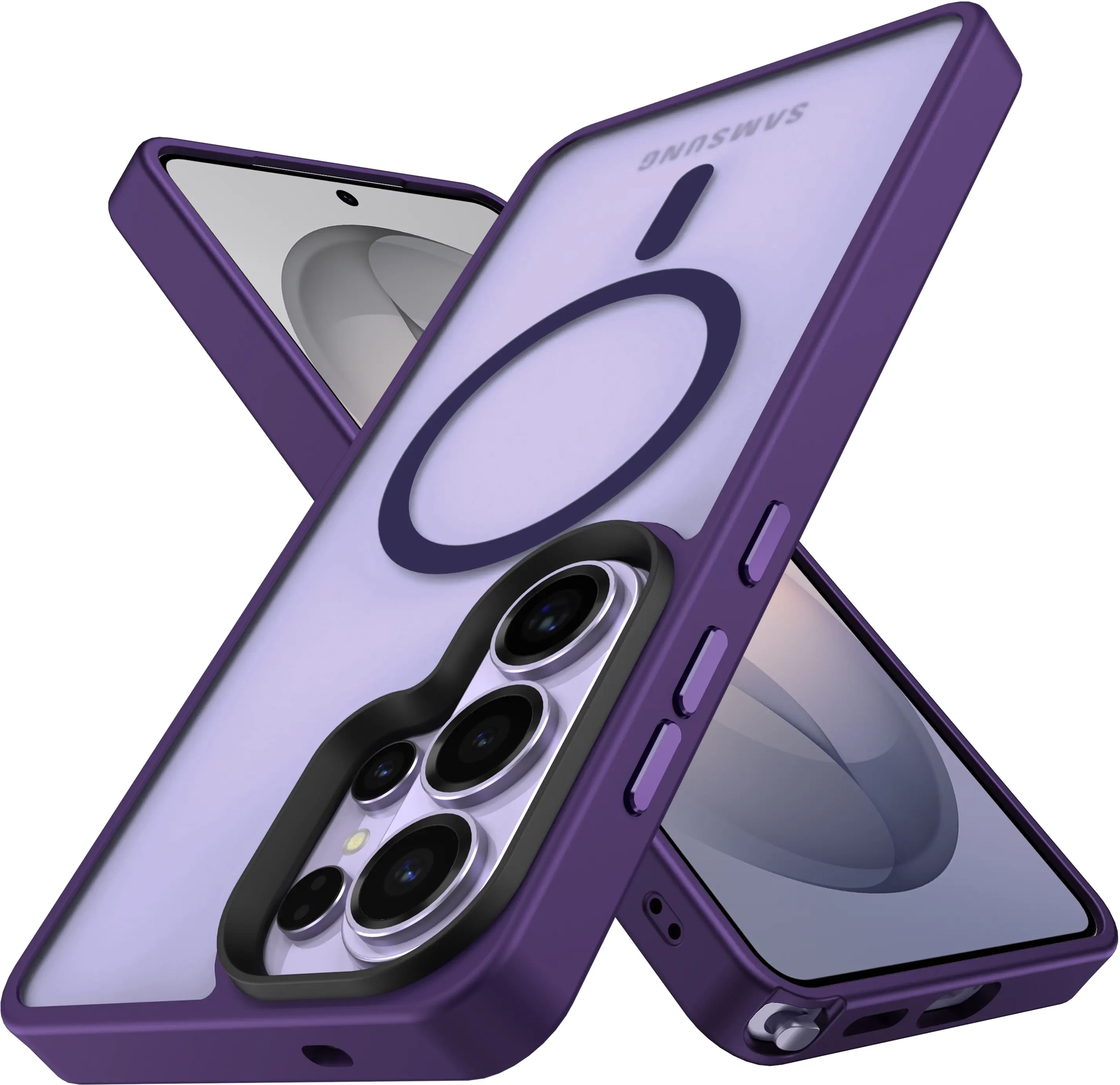 Samsung Galaxy S26 Ultra Hoesje met MagSafe Back Cover Matte Paars afbeelding 9
