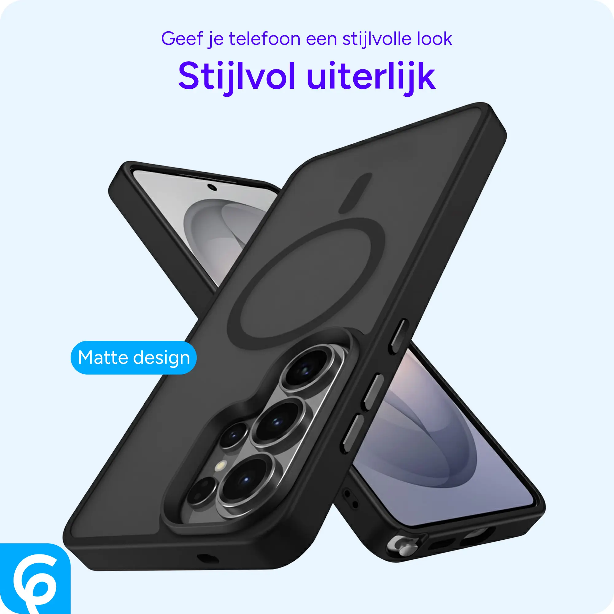 Samsung Galaxy S26 Ultra Hoesje met MagSafe Back Cover Matte Zwart afbeelding 2