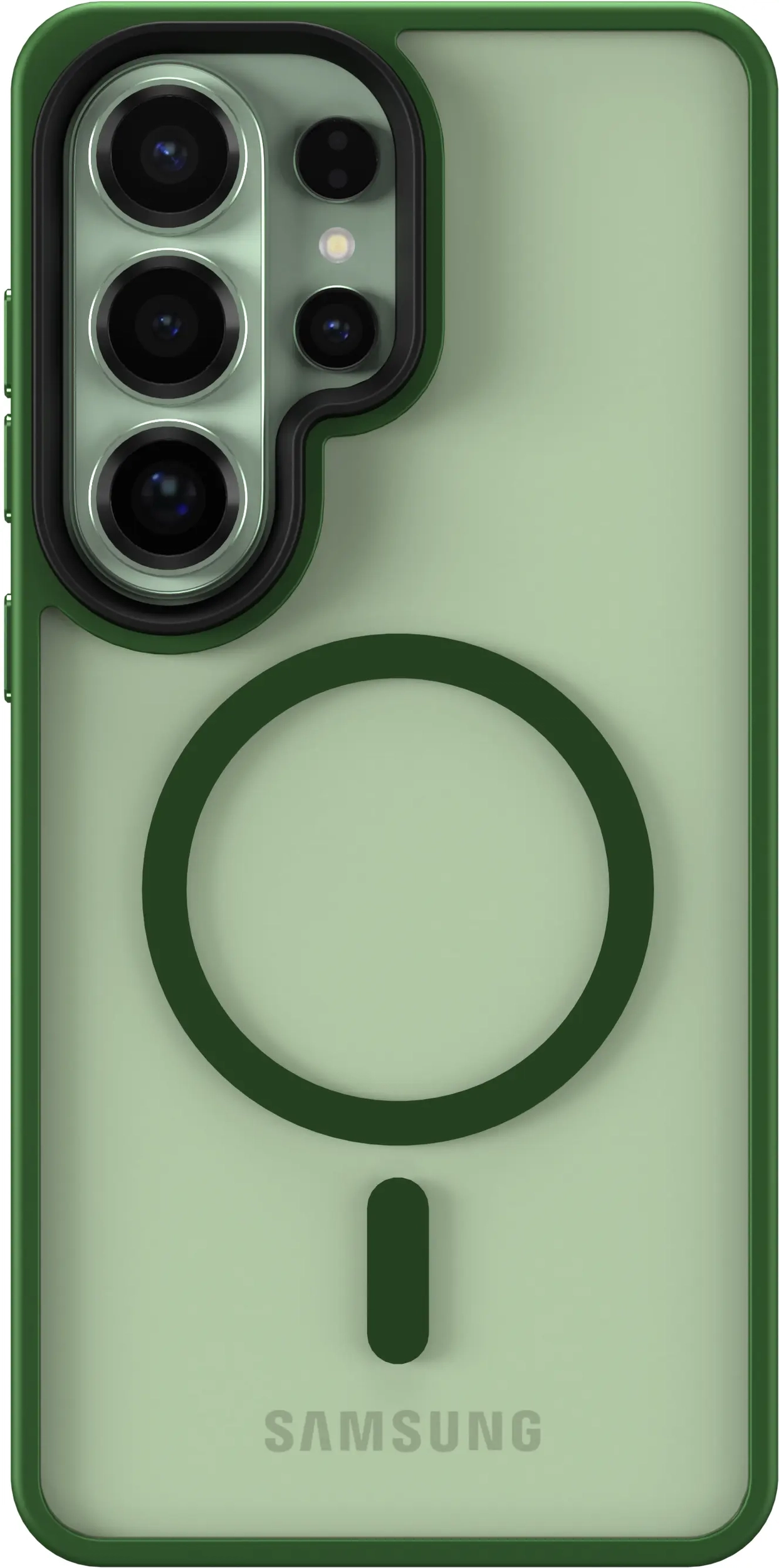 Samsung Galaxy S26 Ultra Hoesje met MagSafe Back Cover Matte Groen afbeelding 11