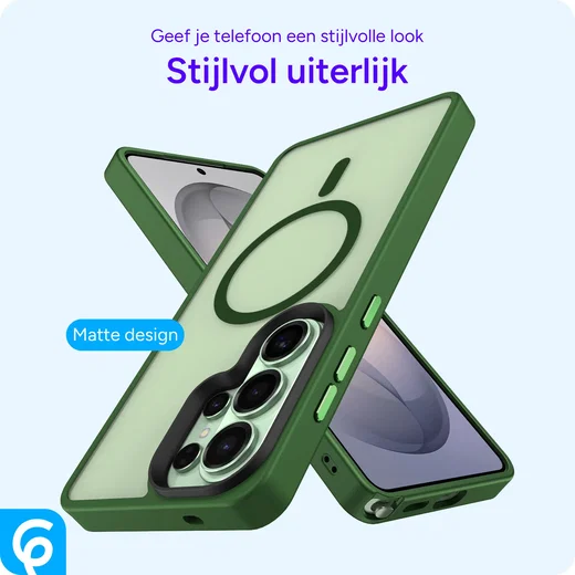 Samsung Galaxy S26 Ultra Hoesje met MagSafe Back Cover Matte Groen afbeelding 2