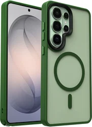 Samsung Galaxy S26 Ultra Hoesje met MagSafe Back Cover Matte Groen afbeelding