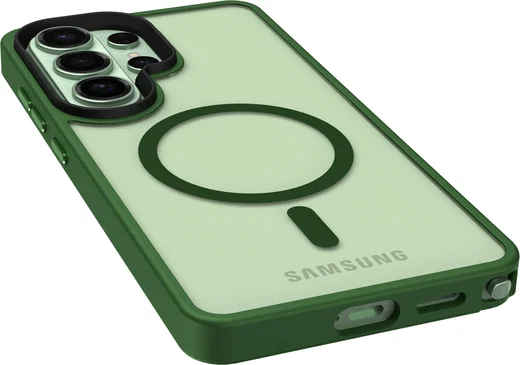 Samsung Galaxy S26 Ultra Hoesje met MagSafe Back Cover Matte Groen afbeelding 17