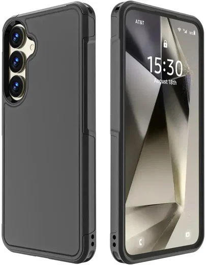 Samsung S26 Plus Hoesje Dual-Layer Hybride Back Cover met MagSafe / Qi2 Zwart afbeelding 6