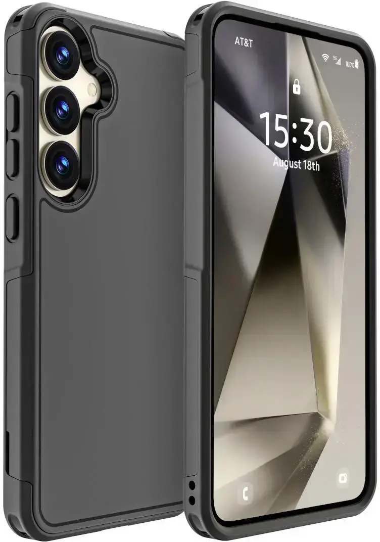 Samsung S26 Plus Hoesje Dual-Layer Hybride Back Cover met MagSafe / Qi2 Zwart afbeelding 7