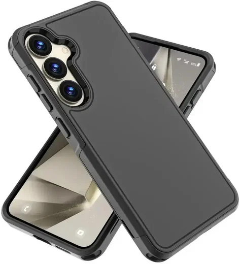 Samsung S26 Plus Hoesje Dual-Layer Hybride Back Cover met MagSafe / Qi2 Zwart afbeelding 1