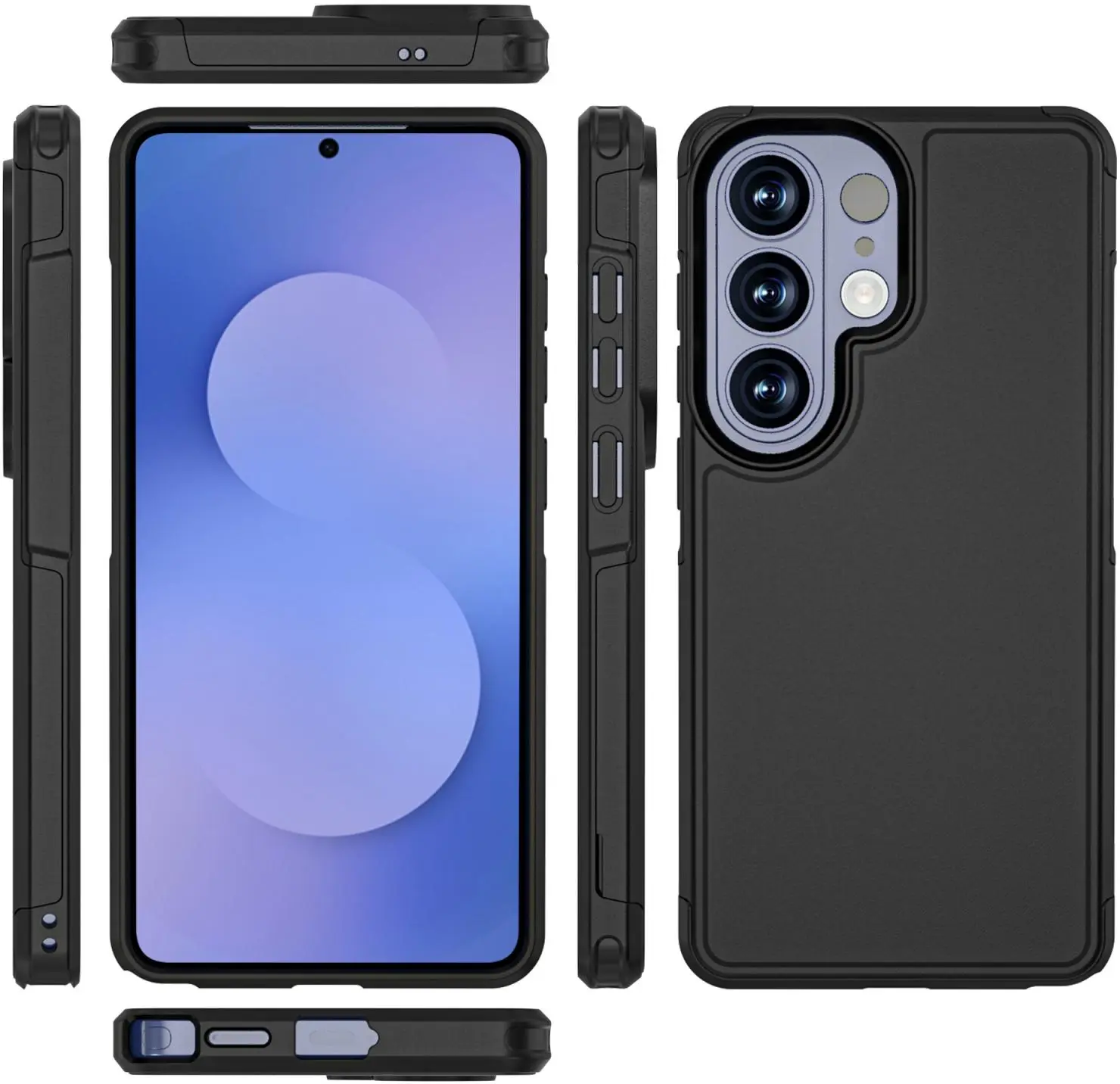 Samsung S26 Ultra Hoesje Dual-Layer Hybride Back Cover met MagSafe / Qi2 Zwart afbeelding 8
