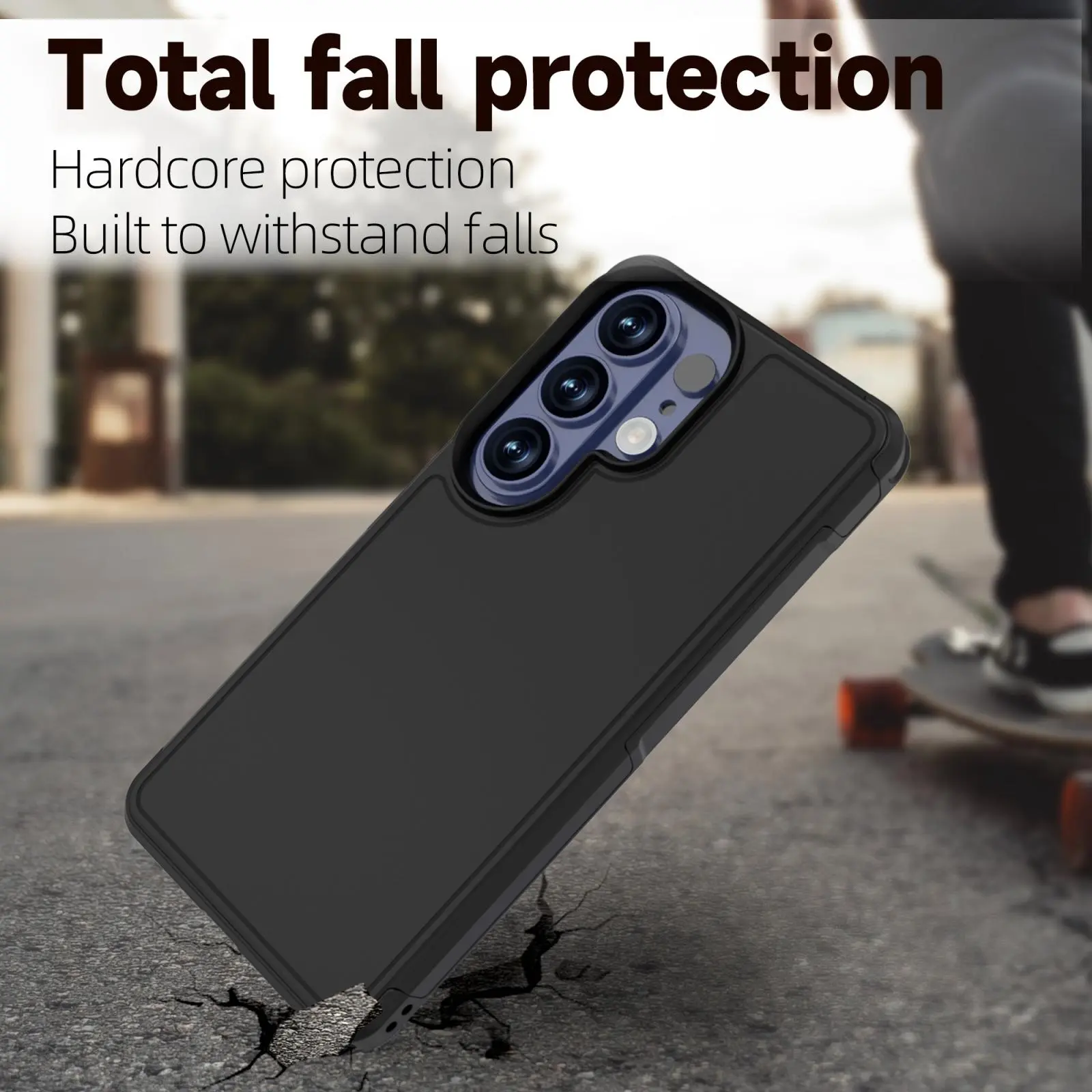 Samsung S26 Ultra Hoesje Dual-Layer Hybride Back Cover met MagSafe / Qi2 Zwart afbeelding 4