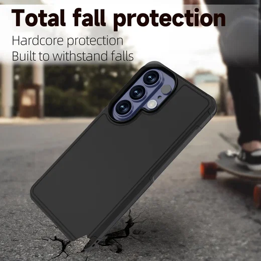 Samsung S26 Ultra Hoesje Dual-Layer Hybride Back Cover met MagSafe / Qi2 Zwart afbeelding 4