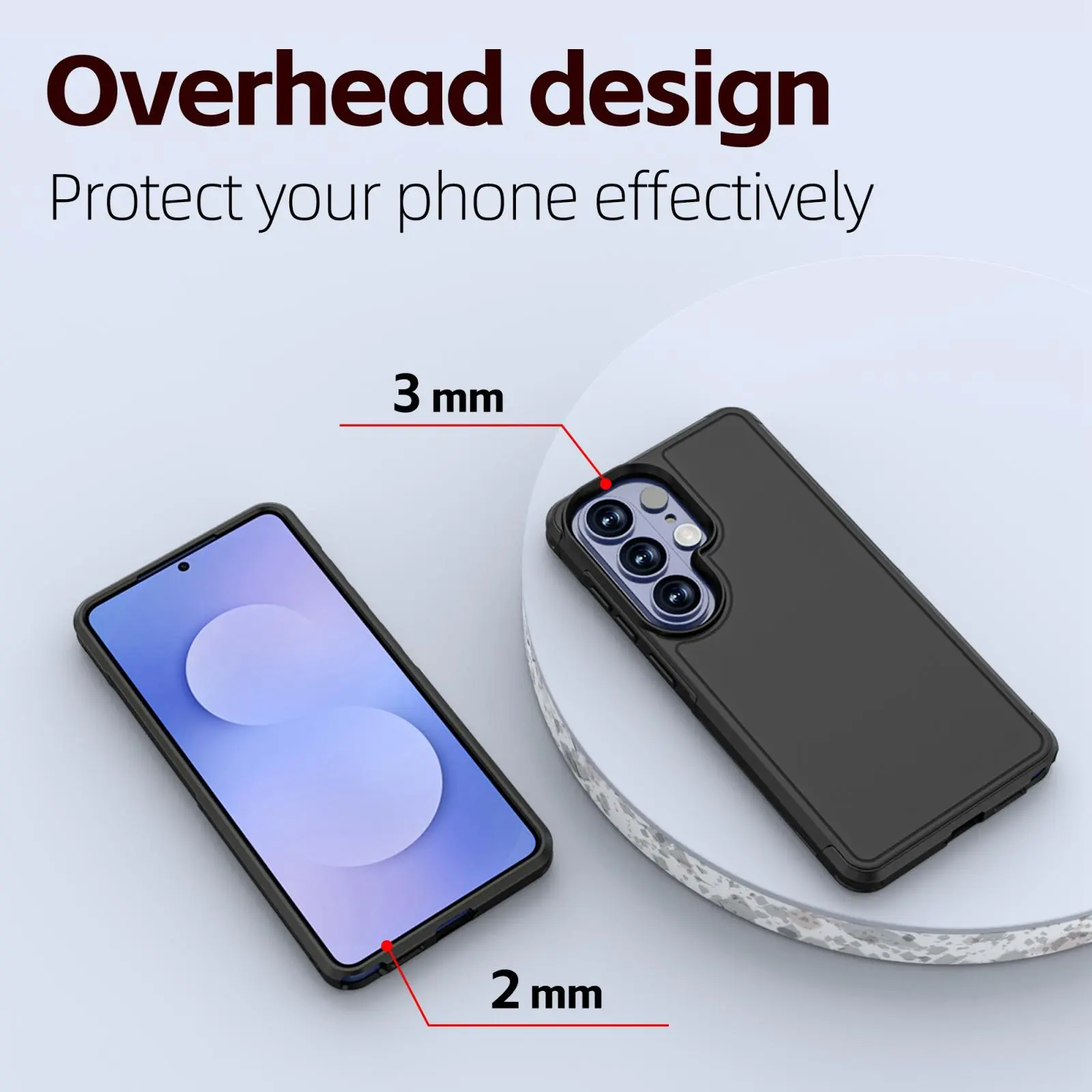Samsung S26 Ultra Hoesje Dual-Layer Hybride Back Cover met MagSafe / Qi2 Zwart afbeelding 3