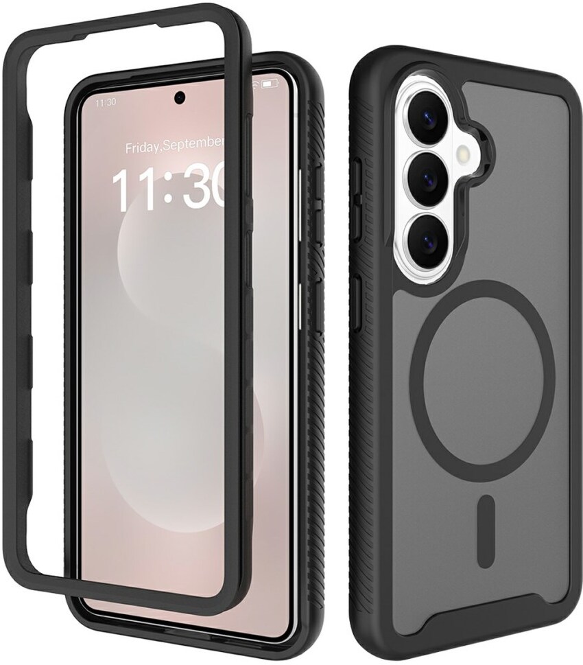 Samsung Galaxy S26 Hoesje Full Protect 360° Cover met MagSafe / Qi2 Zwart afbeelding 1