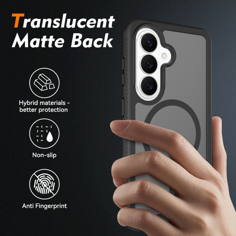 Samsung Galaxy S26 Hoesje Full Protect 360° Cover met MagSafe / Qi2 Zwart afbeelding 2