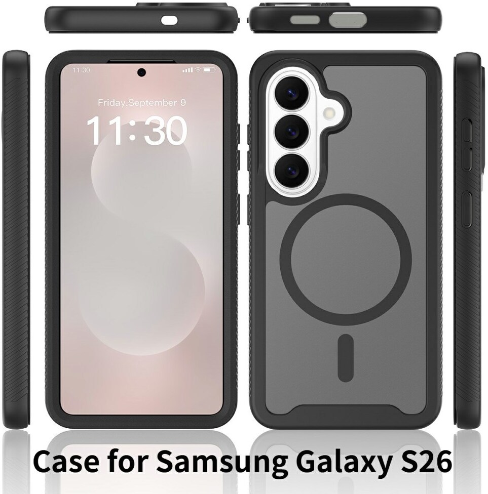 Samsung Galaxy S26 Hoesje Full Protect 360° Cover met MagSafe / Qi2 Blauw afbeelding 7