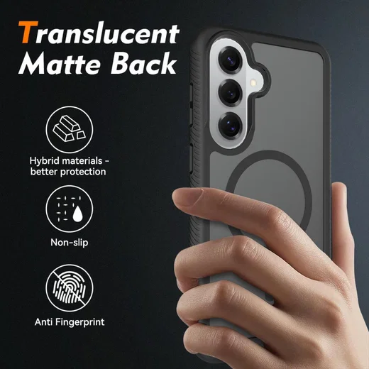 Samsung Galaxy S26 Plus Hoesje Full Protect 360° Cover met MagSafe / Qi2 Zwart afbeelding 2