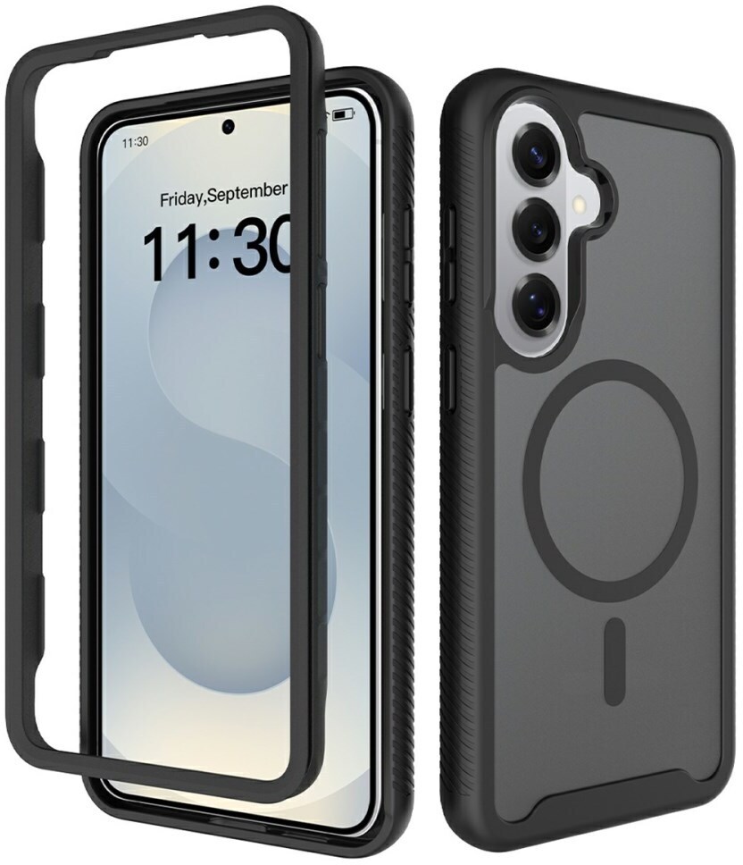 Samsung Galaxy S26 Plus Hoesje Full Protect 360° Cover met MagSafe / Qi2 Zwart afbeelding 1