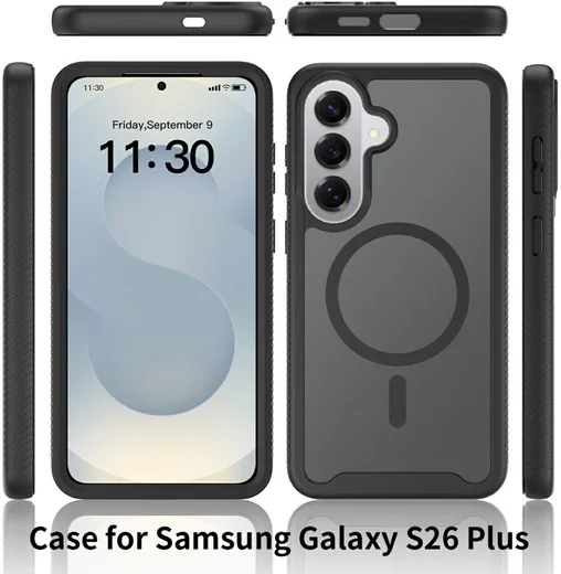 Samsung Galaxy S26 Plus Hoesje Full Protect 360° Cover met MagSafe / Qi2 Blauw afbeelding 7