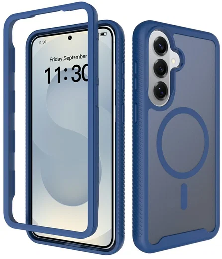 Samsung Galaxy S26 Plus Hoesje Full Protect 360° Cover met MagSafe / Qi2 Blauw afbeelding 1