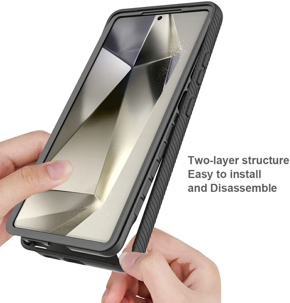 Samsung Galaxy S26 Ultra Hoesje Full Protect 360° Cover met MagSafe / Qi2 Zwart afbeelding 2