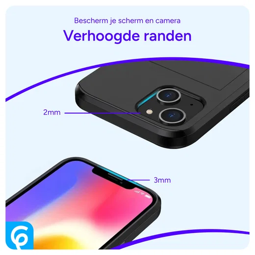 Samsung Galaxy S26 Hoesje met Slider Kaarthouder Back Cover Zwart afbeelding 8