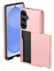 Samsung Galaxy S26 Hoesje met Slider Kaarthouder Back Cover Roze afbeelding 2