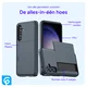 Samsung Galaxy S26 Hoesje met Slider Kaarthouder Back Cover Blauw afbeelding 4