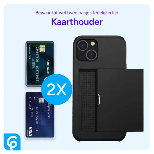 Samsung Galaxy S26 Ultra Hoesje met Slider Kaarthouder Back Cover Zwart afbeelding 11