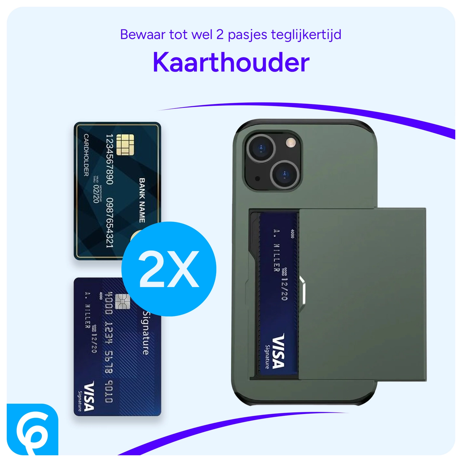 Samsung Galaxy S26 Ultra Hoesje met Slider Kaarthouder Back Cover Groen afbeelding 10