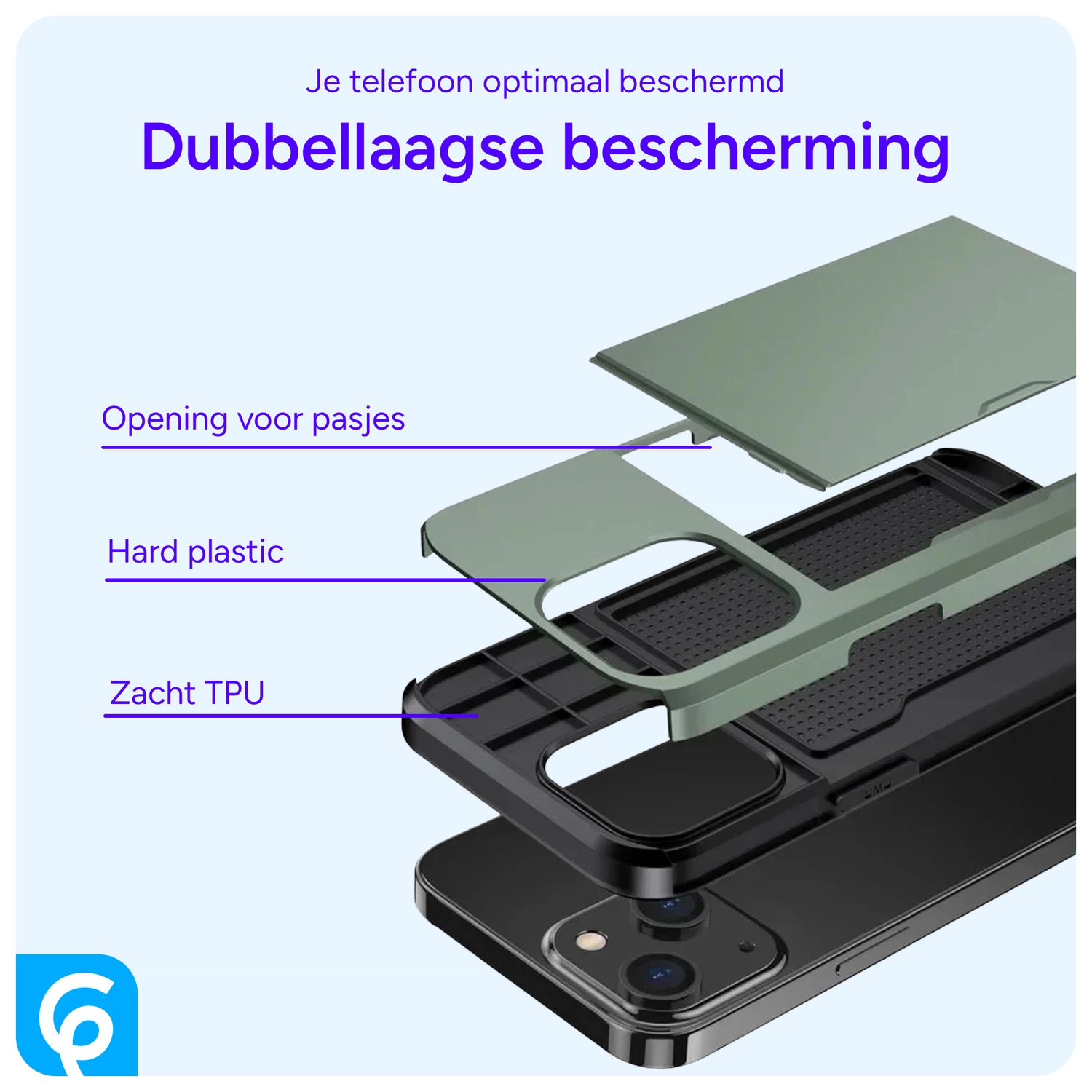 Samsung Galaxy S26 Ultra Hoesje met Slider Kaarthouder Back Cover Groen afbeelding 12
