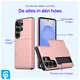 Samsung Galaxy S26 Ultra Hoesje met Slider Kaarthouder Back Cover Roze afbeelding 5