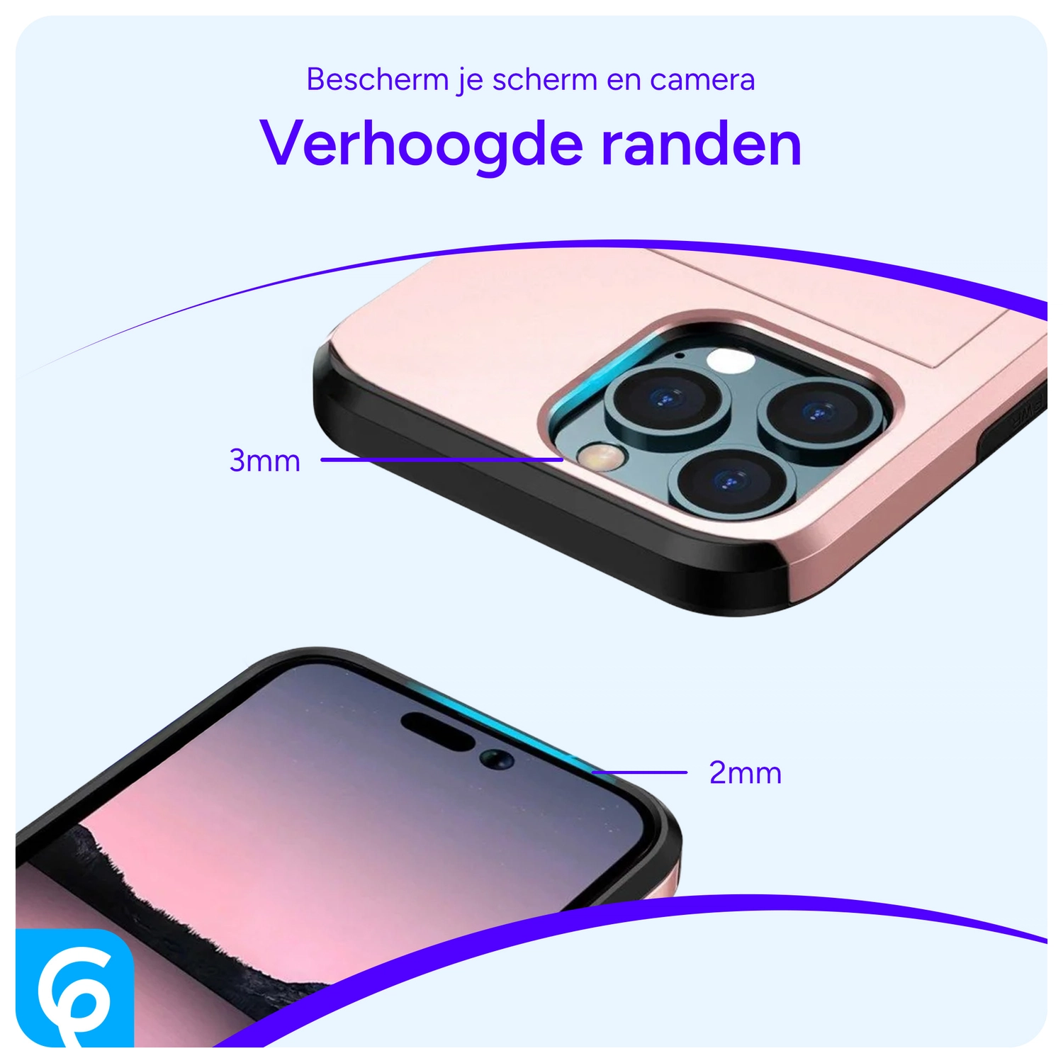 Samsung Galaxy S26 Ultra Hoesje met Slider Kaarthouder Back Cover Roze afbeelding 8