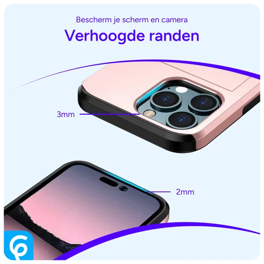 Samsung Galaxy S26 Ultra Hoesje met Slider Kaarthouder Back Cover Roze afbeelding 8