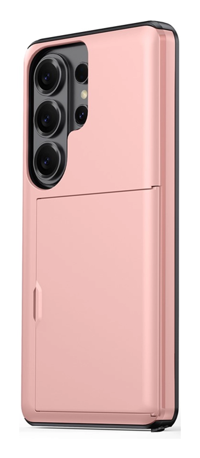 Samsung Galaxy S26 Ultra Hoesje met Slider Kaarthouder Back Cover Roze afbeelding 12