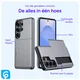 Samsung Galaxy S26 Ultra Hoesje met Slider Kaarthouder Back Cover Grijs afbeelding 5