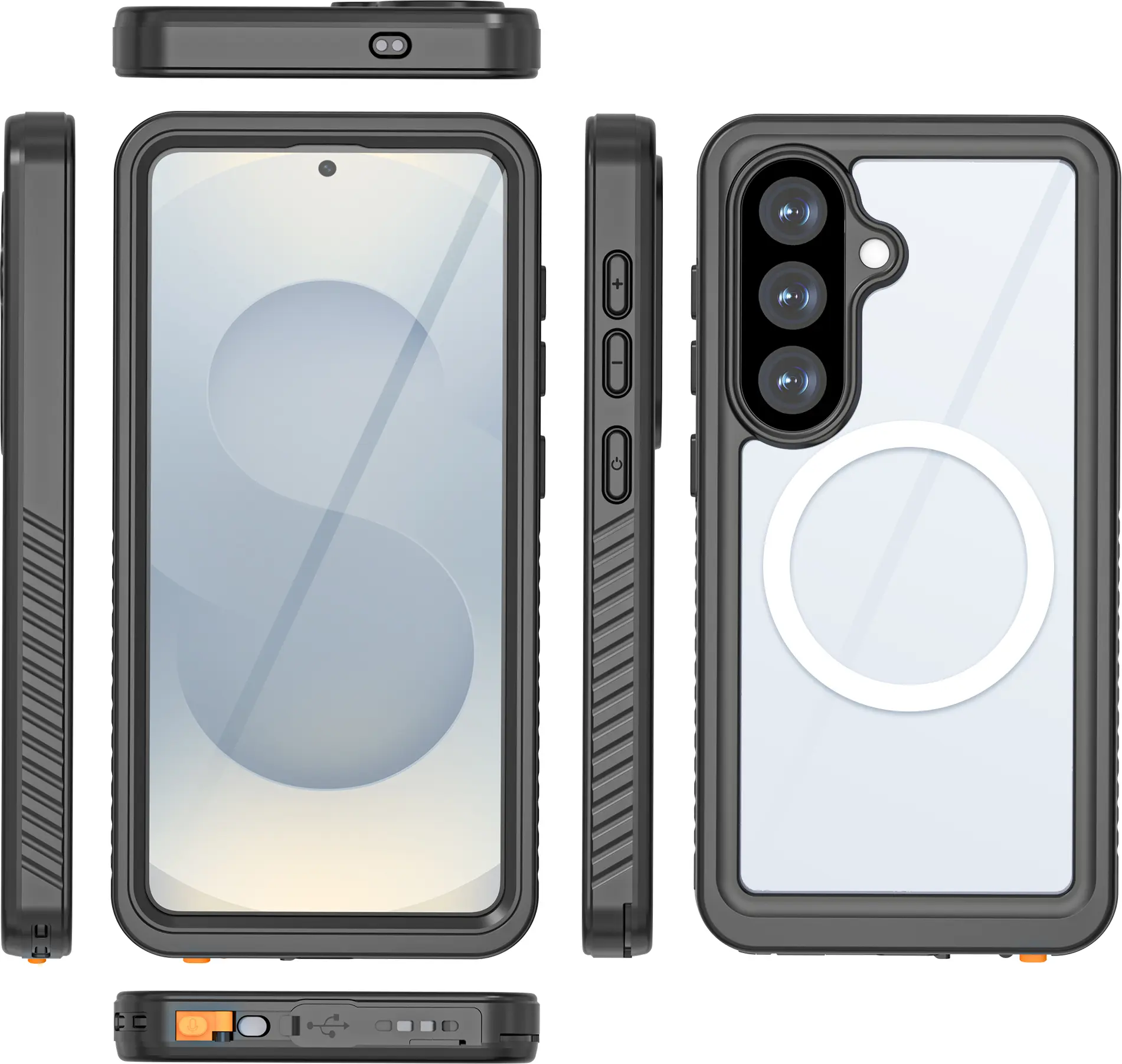SBG Outdoor Case Samsung Galaxy S26 Waterdicht met MagSafe / Qi2 Zwart afbeelding 2
