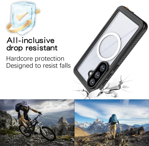 SBG Outdoor Case Samsung Galaxy S26 Waterdicht met MagSafe / Qi2 Zwart afbeelding 12