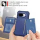 Google Pixel 10a TPU Back Cover met Kunstleren Wallet Blauw afbeelding 6