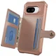 Google Pixel 10a TPU Back Cover met Kunstleren Wallet Roze afbeelding 2