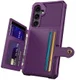 Samsung Galaxy S26 TPU Back Cover met Kunstleren Wallet Paars afbeelding 3