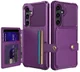Samsung Galaxy S26 Plus TPU Back Cover met Kunstleren Wallet Paars